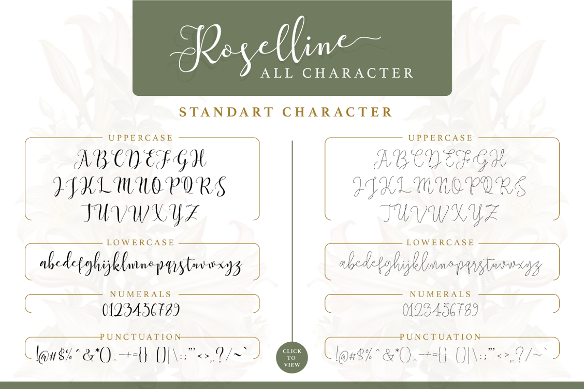 Roselline Typeface preview 8