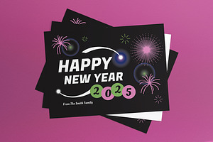 Gradient New Year Greeting Card