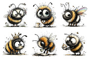 Whimsical Fuzzy Bee PNG Clipart, a Seasonal Illustration by Daily.Designs (Thumbnail 4 of 5)