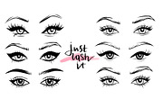 Quotes, Girls, MakeUp and lashes!, a Decorative Illustration by Yana Lesiuk (Thumbnail 8 of 11)