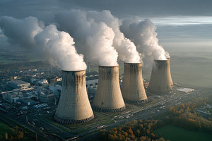Three Cooling Towers Power Plant Aer, a Photo by Pixeness Studio