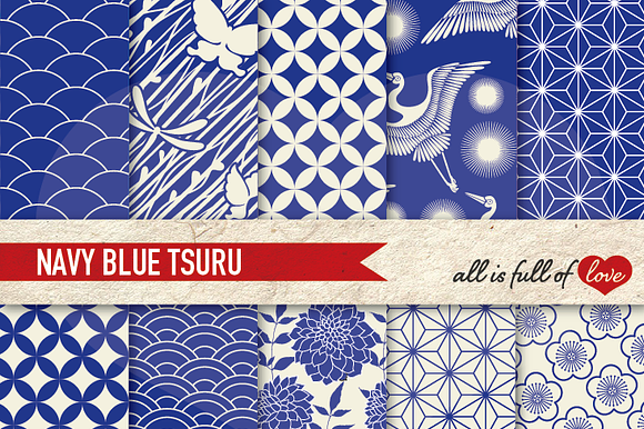 Japanese Navy Blue Backgrounds preview 2