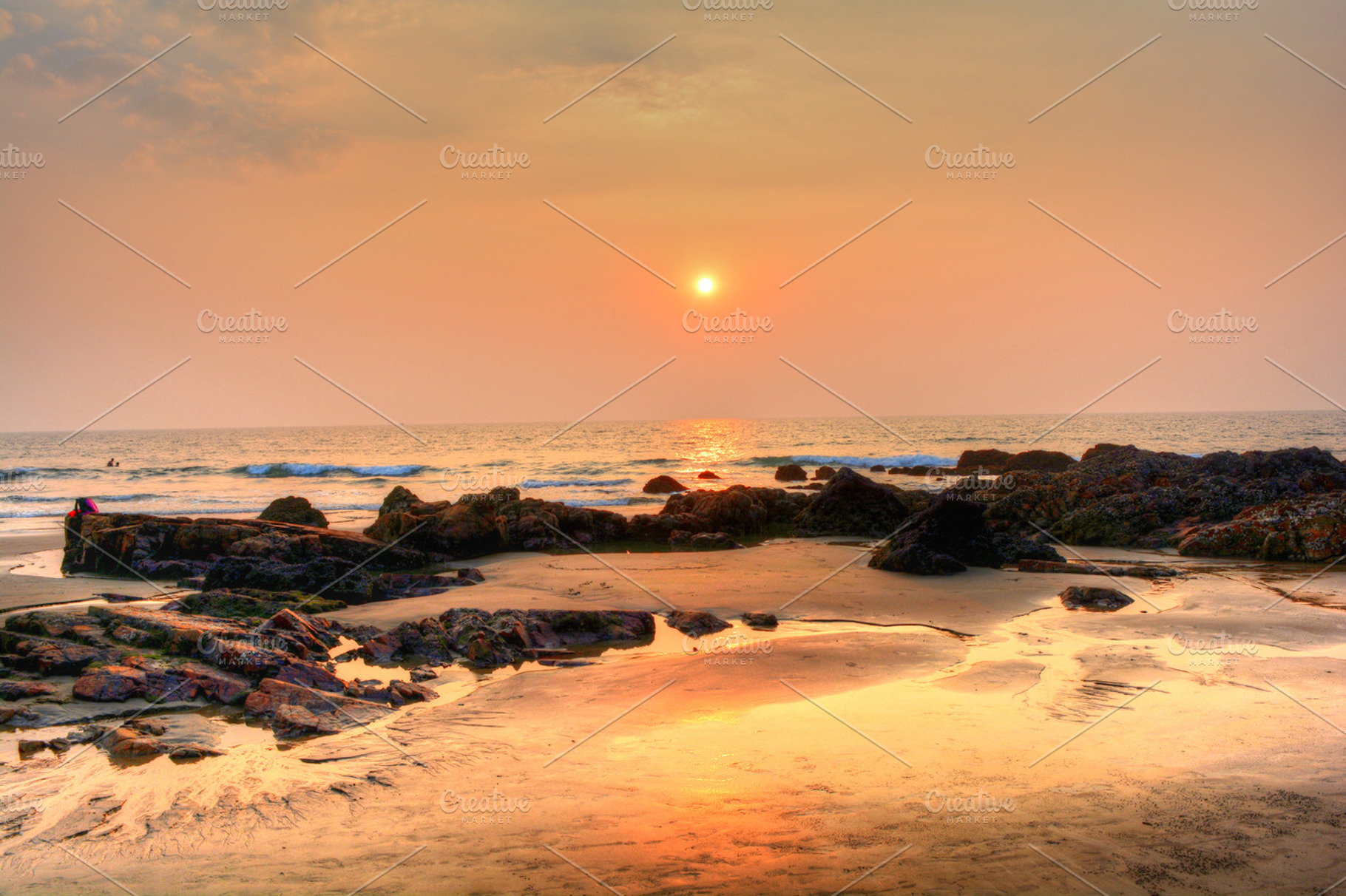 Sunset @ Beach, a Nature Photo by K_Srinivas