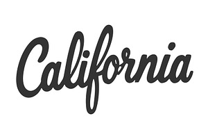 California script logo vector, an Illustration by AlexArt
