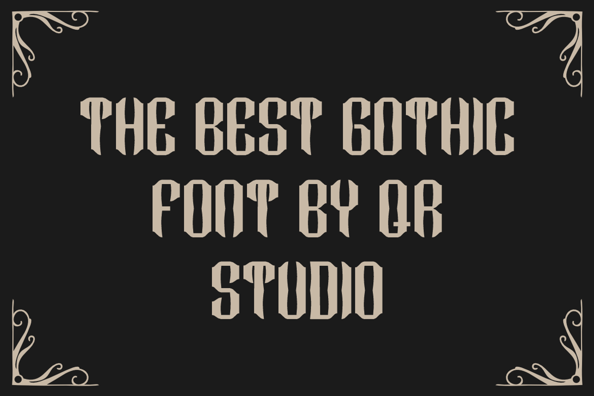 Crazy Design, a Blackletter Font by QR Design Studio (Photo 3 of 6)