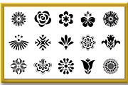 Flowers icon set, a Texture Graphic by RODINA (Thumbnail 2 of 3)