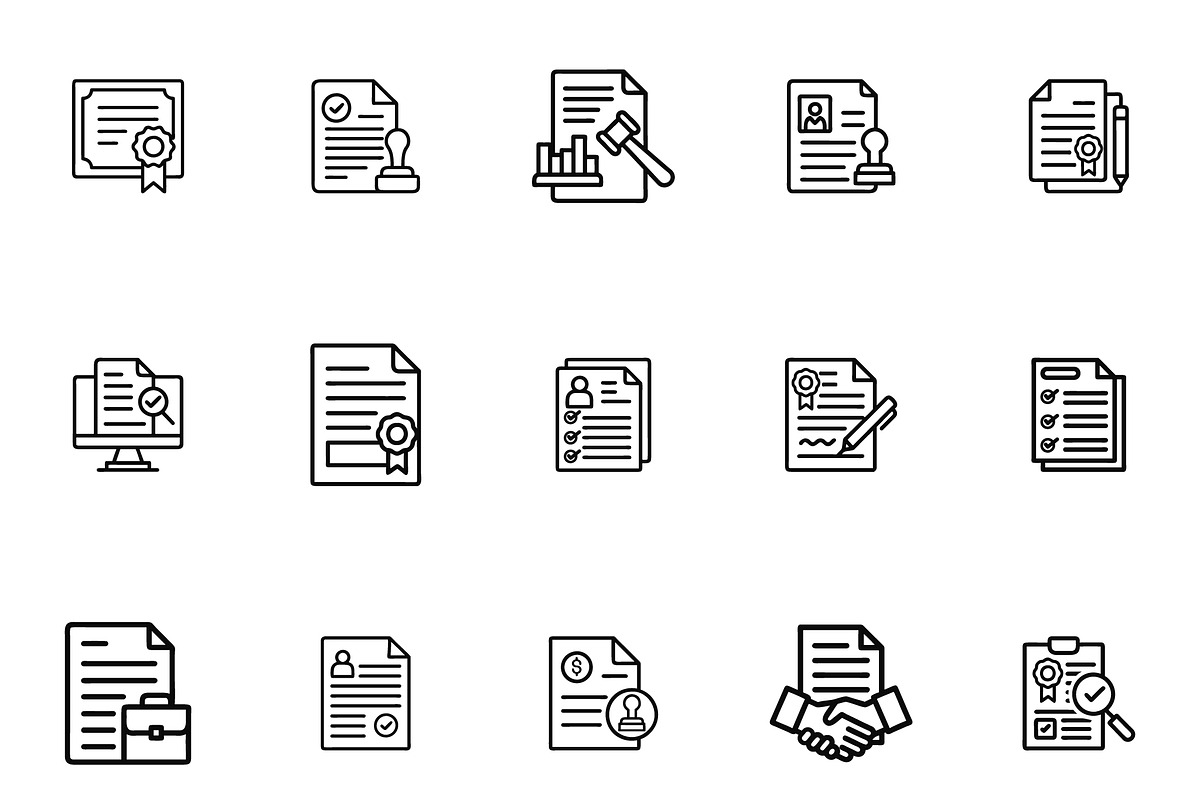 Certificate & Document Icons