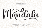 Mandala | Script Font, a Handwritten Font by Scratchones (Thumbnail 1 of 9)