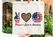 Peace Love America Leopard 4th July, an Illustration by Designking (Thumbnail 3 of 6)