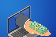 Isometric Internet Online Earnings, a Finance Illustration by TAlex (Thumbnail 6 of 7)