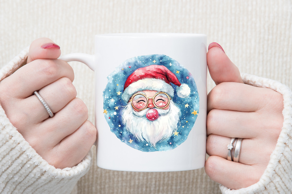 Pink Trendy Christmas Santa Png Clip, an Illustration by Sublimation Artist (Photo 5 of 6)