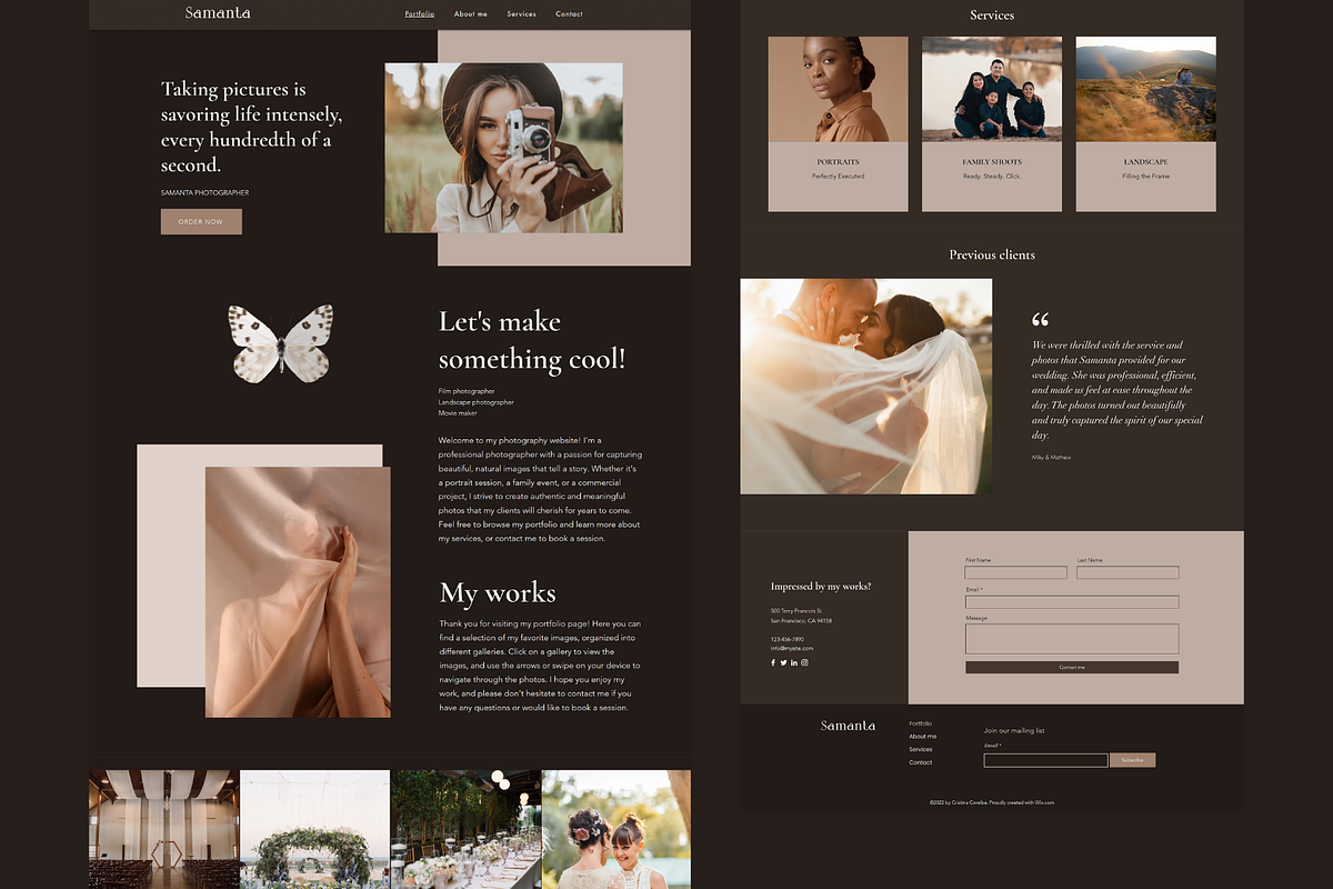 Wix Website Template Photographer, a Wix Template by Wixify Studio (Photo 10 of 12)