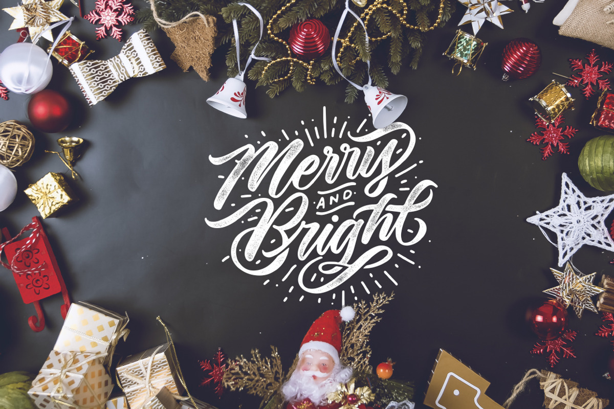 Merry Christmas 9 Lettering, a Texture Illustration by Davihero (Photo 4 of 11)