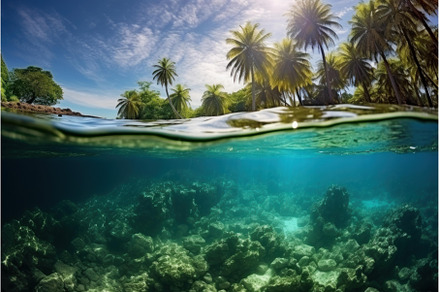 Tropical Caribbean sea view, a Nature Photo by Ylivdesign