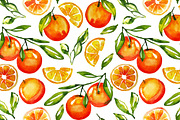 Naranjo watercolor pattern, a Pattern Graphic by SuperNata (Thumbnail 2 of 2)