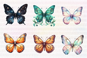 Vintage Butterflies Clip Art, an Illustration by CreationArt (Thumbnail 6 of 7)
