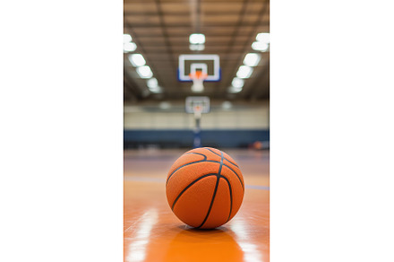 orange basketball sits on the wooden, a Sports & Recreation Photo by Lermont51