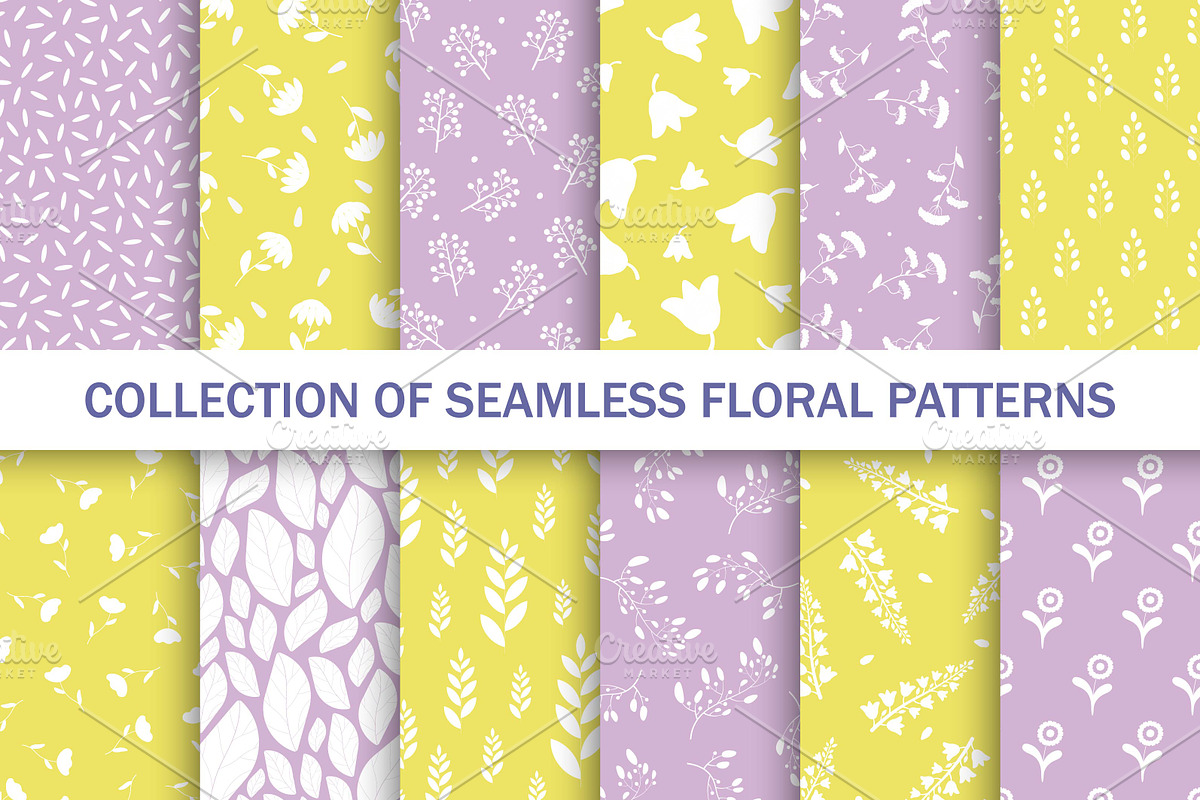 Color floral saemless patterns, a Pattern Graphic by ExpressShop (Photo 1 of 4)