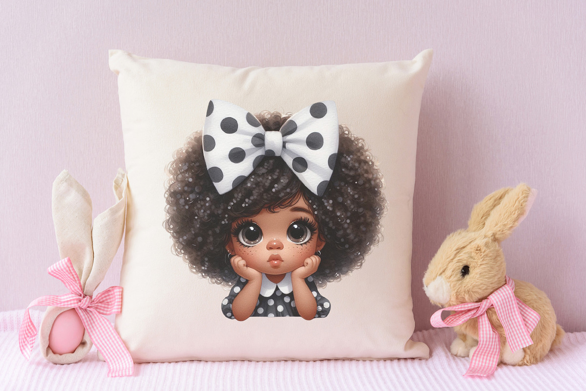Peeking Black Girl Sublimation PNG, an Illustration by RobertsArt (Photo 6 of 7)