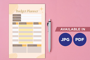 Budget Planner Printable Planifier