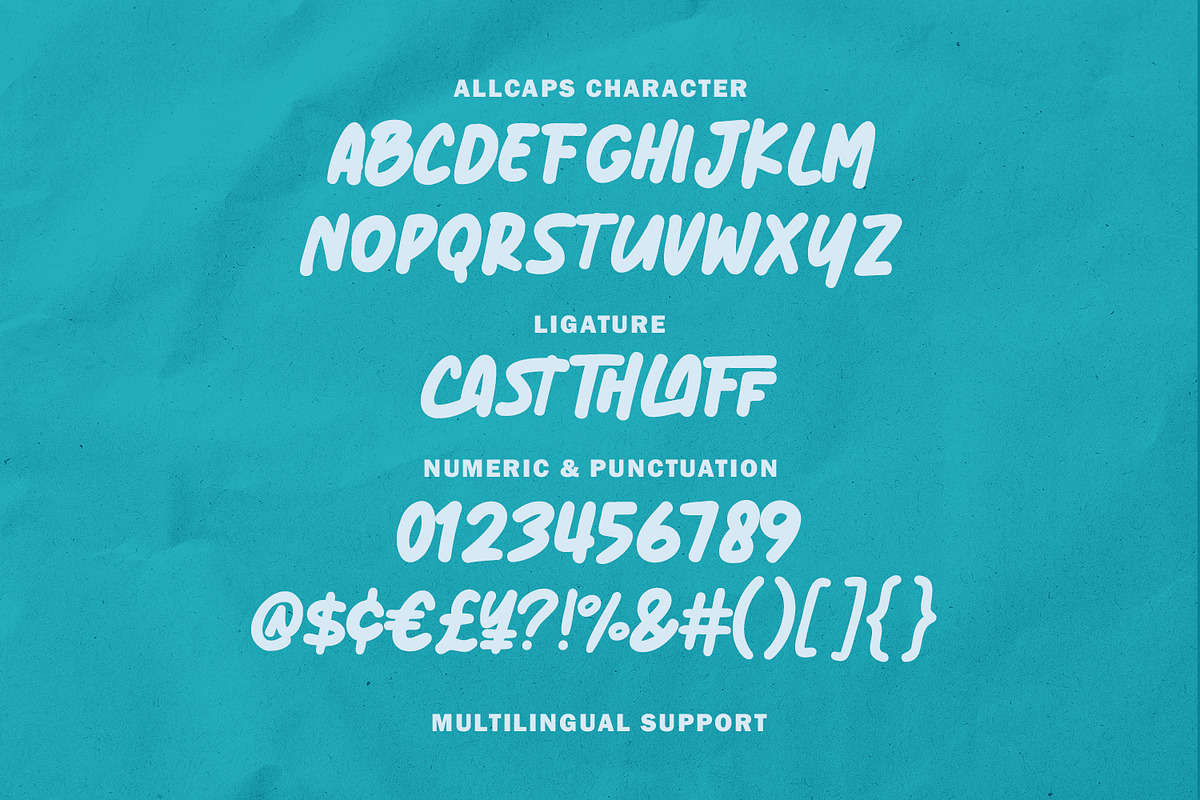 Capuno Bold Handmade Font, a Sans Serif Font by Maulana Creative (Photo 4 of 7)