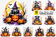 Creepy Skeleton Witch PNG Bundle, a Graphic by Clipart Studio (Thumbnail 1 of 11)
