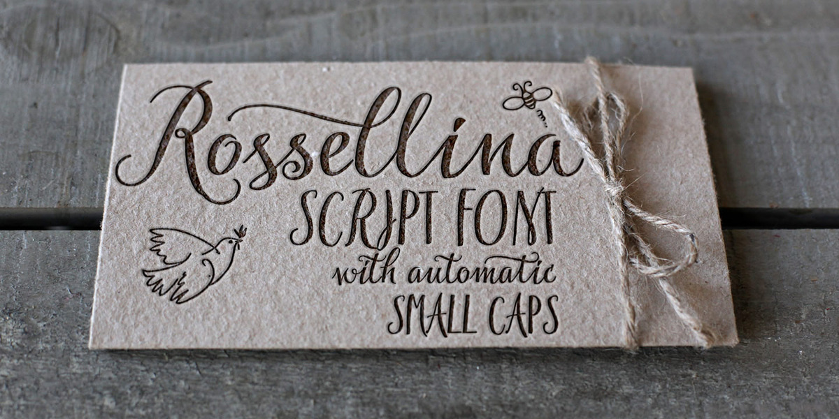 Rossellina, a Script Font by GRIN3 (Nowak) (Photo 2 of 8)