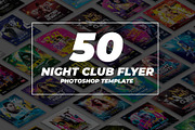 50 Night Club Party Flyer Bundle 4, a Flyer Template by NanoAgency (Thumbnail 1 of 2)