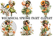 Whimsical Spring Fairy Clipart, an Illustration by OK Design (Thumbnail 2 of 6)