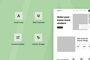 Interior Design Wireframe Website, a Wireframe Template by INSPR STD (Thumbnail 2 of 7)
