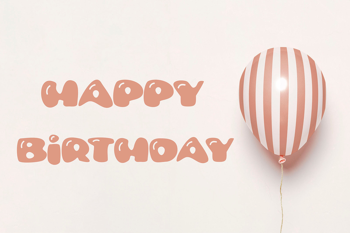 Balloon Bubble Font, a Font by vladocar (Photo 2 of 6)