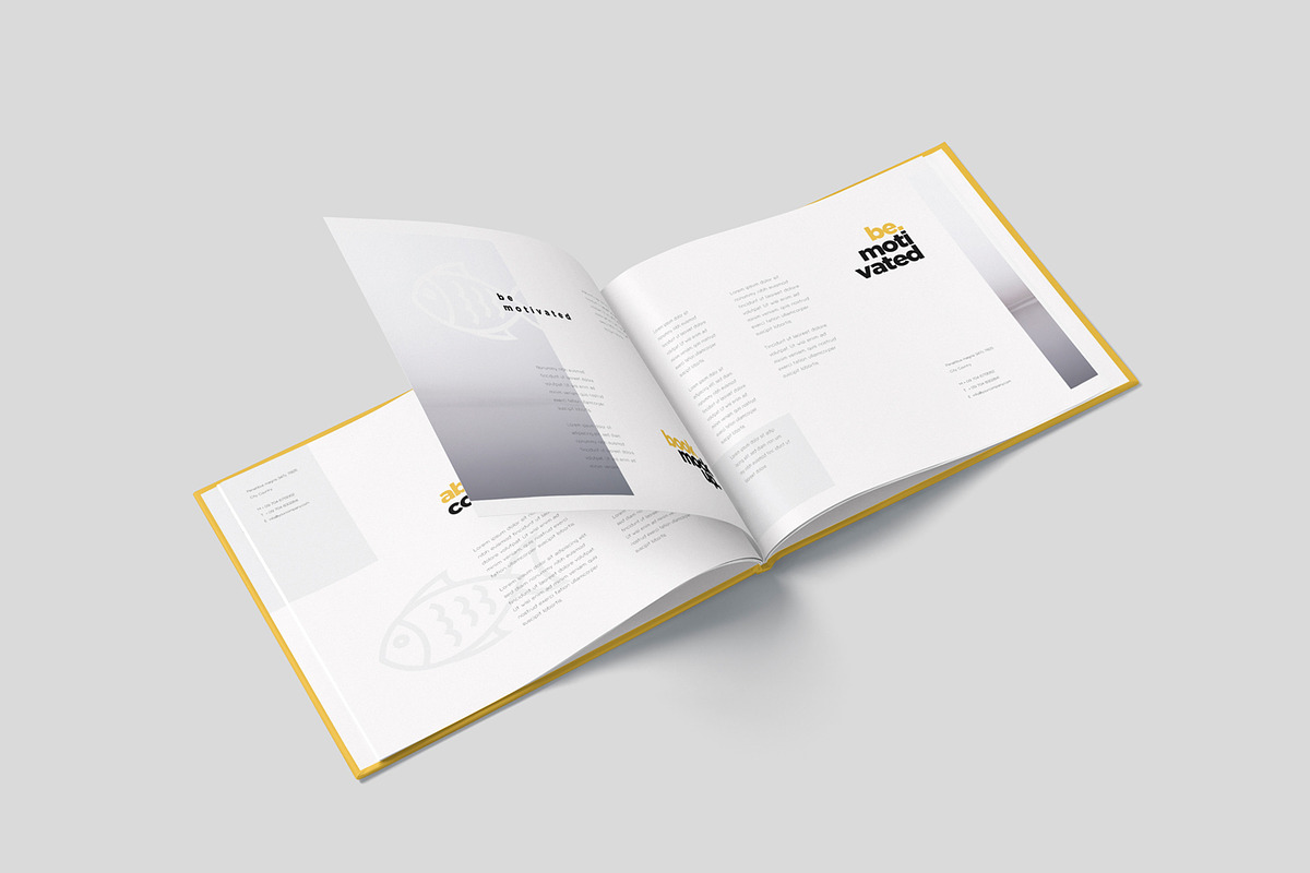 Landscape Book Branding Mockups, a Product Mockup by GfxFoundry (Photo 8 of 9)
