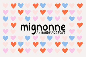 Mignonne - cute handmade font
