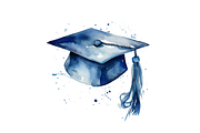 Watercolor Graduate Flower Clipart B, an Object Graphic by Regulrcrative (Thumbnail 7 of 7)