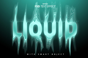 Liquid text effect template design