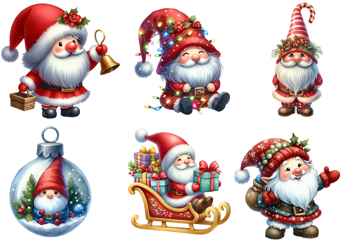 Cute Christmas Gnome Sublimation Bun, an Illustration by Designworld (Photo 4 of 6)
