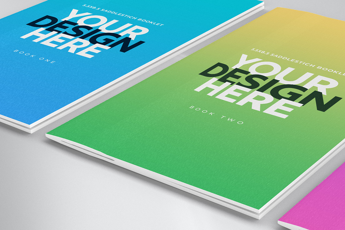 Saddle-Stitch Booklet Mockup Set, a Print Template by IFBdesign (Photo 3 of 15)