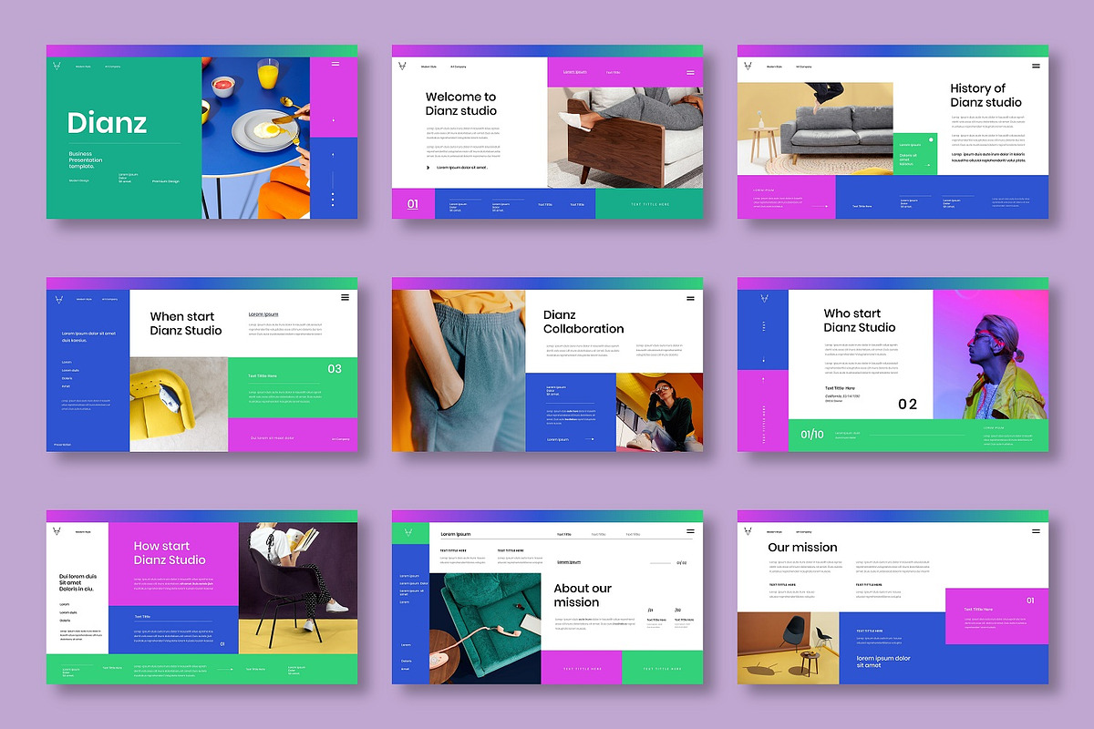 Dianz - Business Google Slide, a Presentation Template by Dens Creative Studio (Photo 2 of 6)