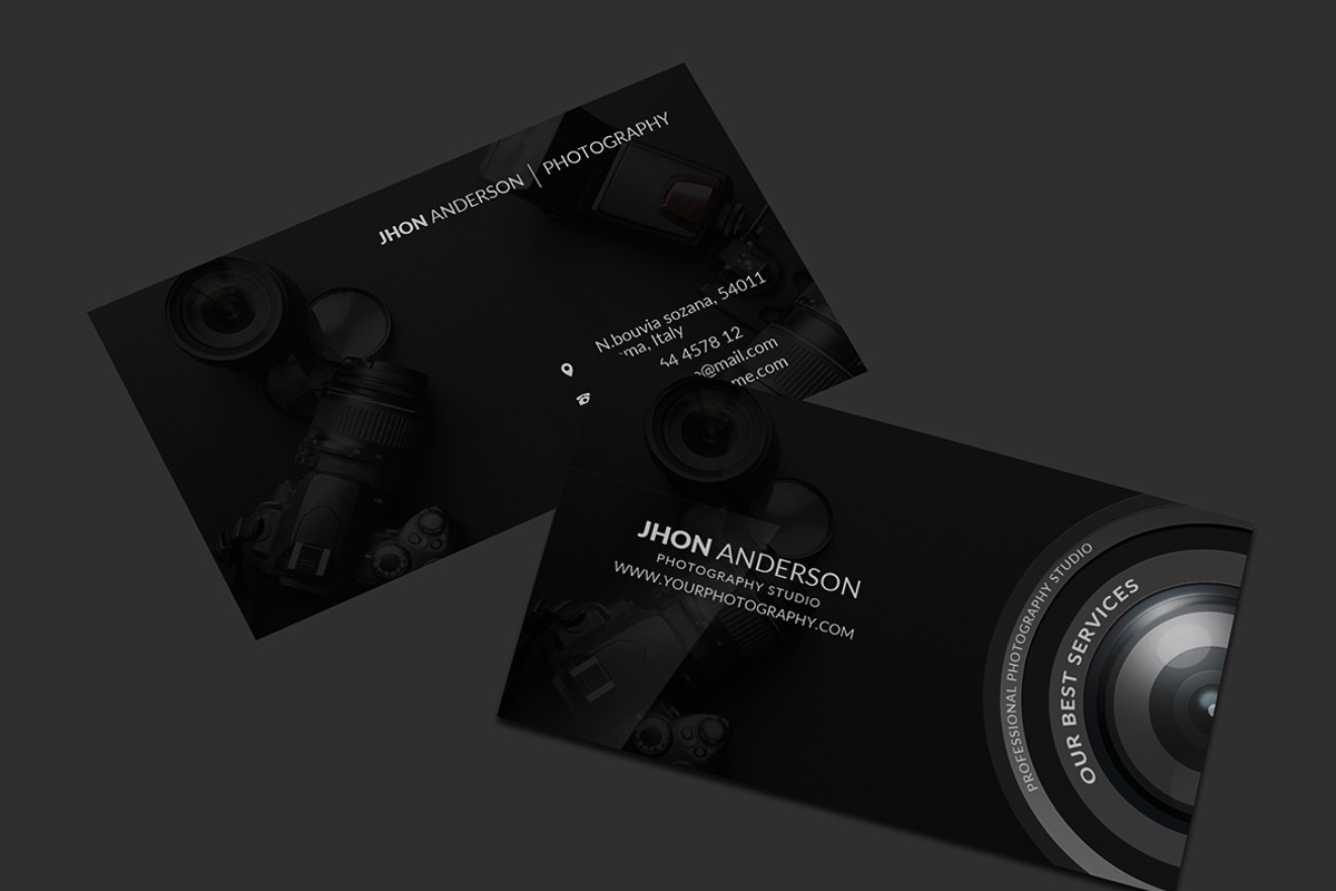 Photography Business Card, a Business Card Template by AfzaalGraphics (Photo 1 of 6)