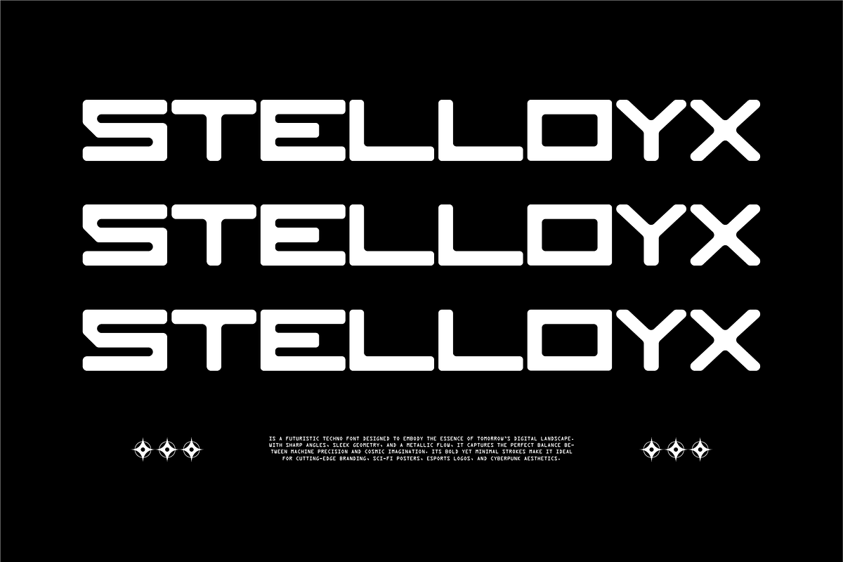 Stelloyx - Futuristic Display Font, a Sans Serif Font by Typeagle (Photo 5 of 10)