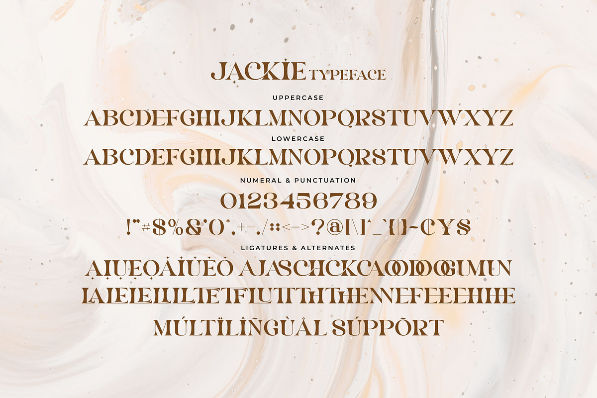 Jackie - Stylish Serif Font, a Serif Font by Aqeel_Art (Photo 10 of 11)