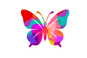 simple colored butterfly. Hand drawn, an Animal Illustration by Nenahliadava Design
