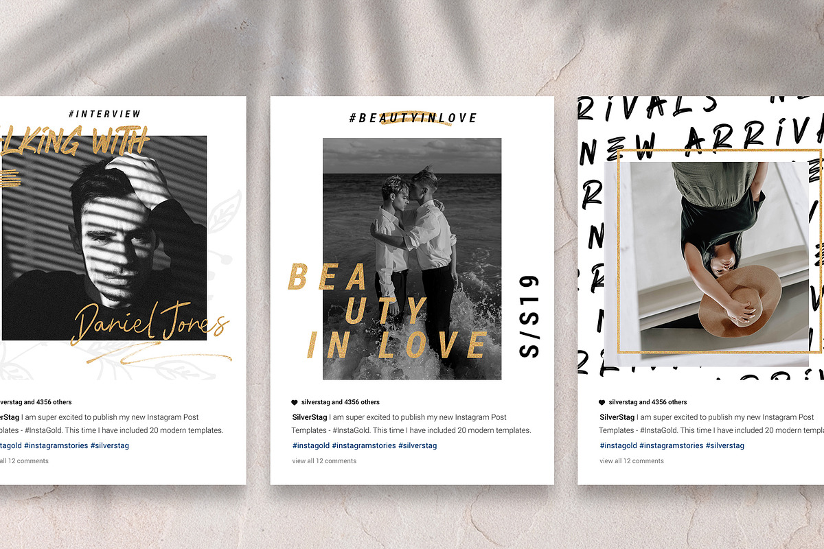 #InstaGold Animated Instagram Posts, a Social Media Template by SilverStag Type Foundry (Photo 9 of 15)