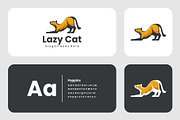 Mascot Character Lazy Cat Logo Desig, a Branding & Logo Template by Artnivora.Std (Thumbnail 2 of 2)