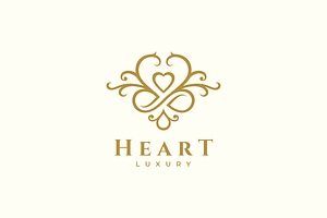 Heart Luxury Logo, a Branding & Logo Template by yopie