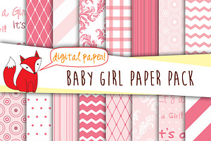 Baby Girl Digital Paper