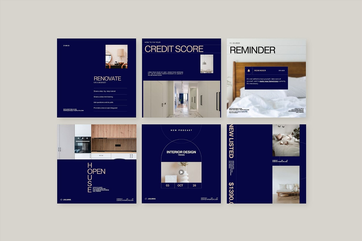 Real Estate Instagram Post for Canva, a Social Media Template by Prapti Design (Photo 8 of 10)