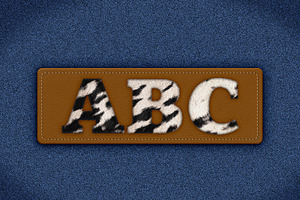 Cowhide, Leather & Denim Text Effect