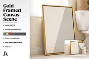 Gold Framed Canvas 2x3 PSD Mockup, a Household Mockup by Julian Adams (Thumbnail 3 of 3)