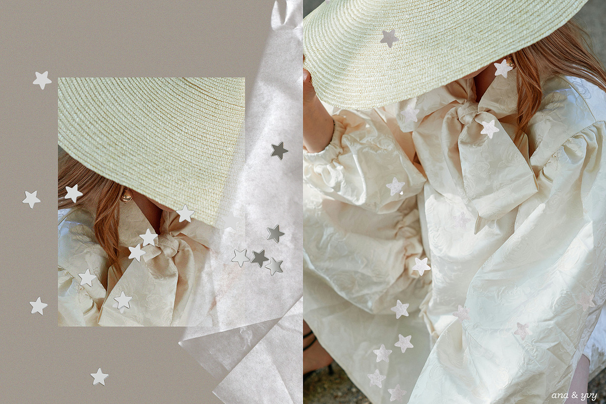 STARDUST & RICE Star & Paper Overlay, a Texture Graphic by ana & yvy (Photo 4 of 13)